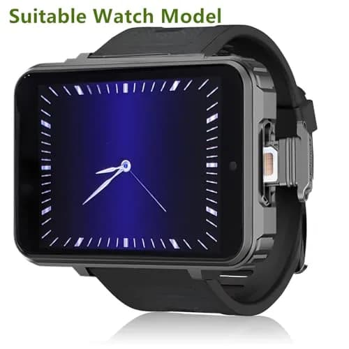 Rainbuvvy Wrist Strap Replacement Strap for 2.4 inch Large Screen Smartwatch | Original Black Plastic Band thumbnail 3