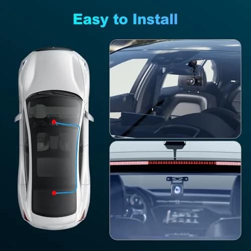 BOOGIIO 4K Dual Dash Cam with 64GB SD Card | 170° Wide Angle, Night Vision, WiFi, G-Sensor, 3" IPS Screen thumbnail 6