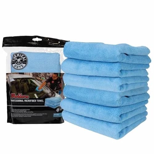 Chemical Guys Workhorse Microfiber Towels Blue 16 in | Professional-grade cleaning cloths for car & home thumbnail 1