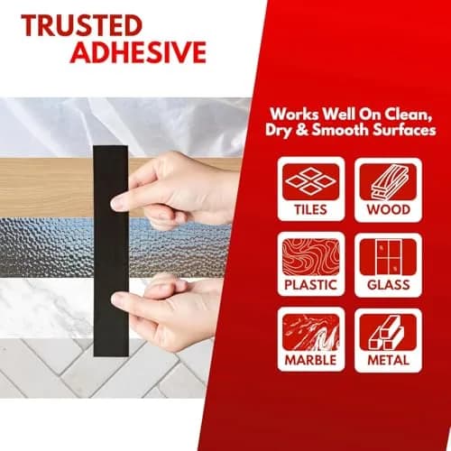 NextClimb Magnetic Tape Strips with Adhesive Backing, 1 inch Wide x 6 inch Long (10 Strips) | Strong Adhesive Magnets for Crafts, Whiteboard, Fridge thumbnail 4