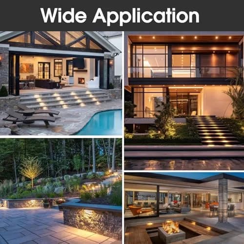 E ENERGETIC LIGHTING 7 Inch Outdoor LED Step Lights | Waterproof Landscape Lighting, 12V-24V AC/DC, 4W, Warm White thumbnail 7
