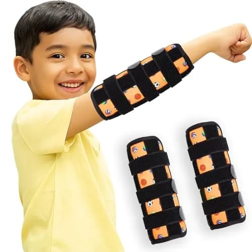 JFHNMLW Yellow Ball Sports Thumb Sucking Deterrent Elbow Guard 17.7cm (7in) | Gentle Habit Breaker for Kids thumbnail 1