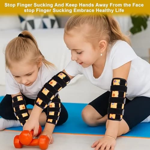 JFHNMLW Yellow Ball Sports Thumb Sucking Deterrent Elbow Guard 17.7cm (7in) | Gentle Habit Breaker for Kids thumbnail 6