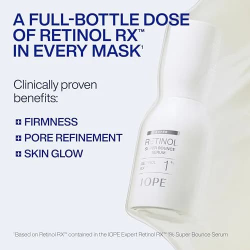 IOPE Retinol Serum in Deep Collagen Gel Mask 5 Set | High Adhesion Hydrogel, 1% Retinol RX, Firming & Anti-Aging thumbnail 2
