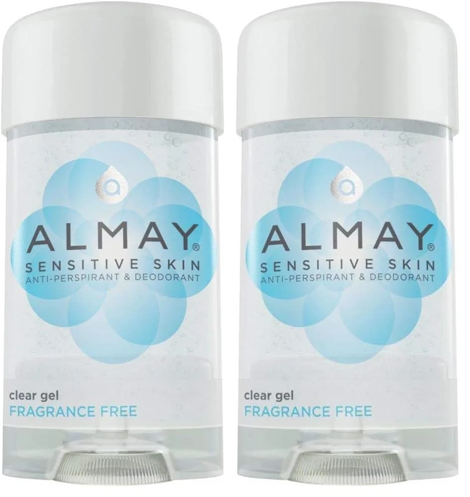 Almay Hypoallergenic Gel Antiperspirant Deodorant for Women, Fragrance Free, 66.5ml (2.25 Oz) | Dermatologist Tested for Sensitive Skin — Fragrance-Free