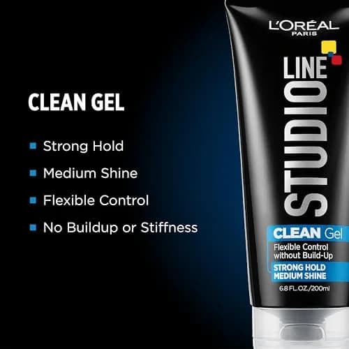 L'Oreal Paris Studio Line Clear Minded Clean Gel - Strong Hold 400ml (13.6 Fl Oz) | Natural Look Hair Gel thumbnail 2