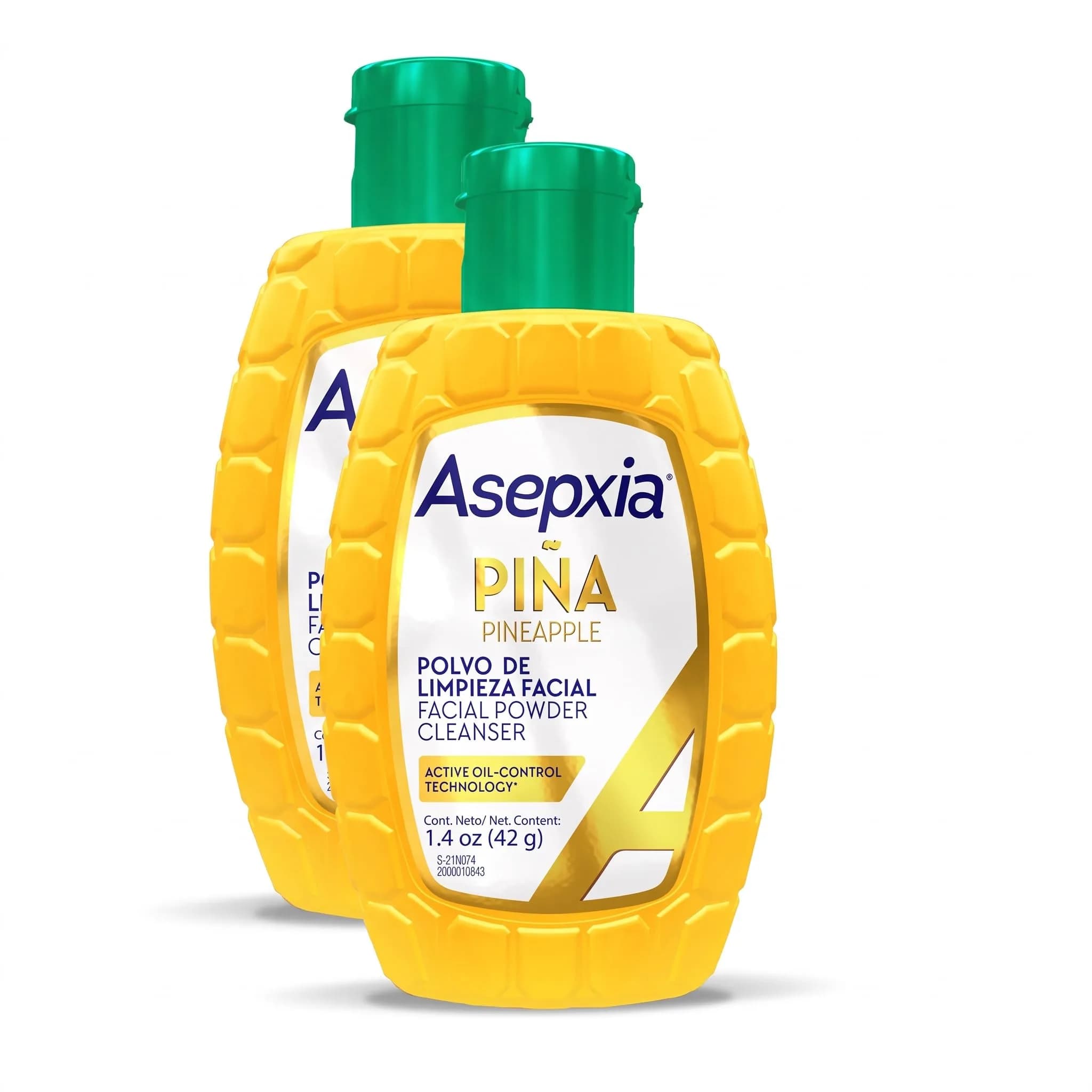 Asepxia Facial Cleanser Powder 1.4 oz Pack of 2 | Gentle Water-Activated Foam for Oily Skin - main product image