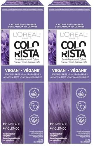 L'Oreal Paris Colorista Semi-Permanent Hair Color Soft Pink - Purple (Pack of 2) thumbnail 1
