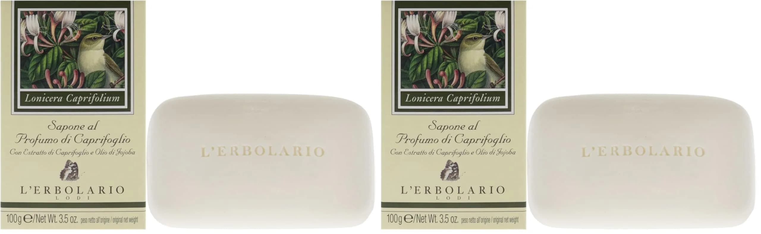 L'Erbolario Perfumed Bar Soap Honeysuckle 7 oz (200g) | Gentle Daily Cleansing for All Skin Types - main product image