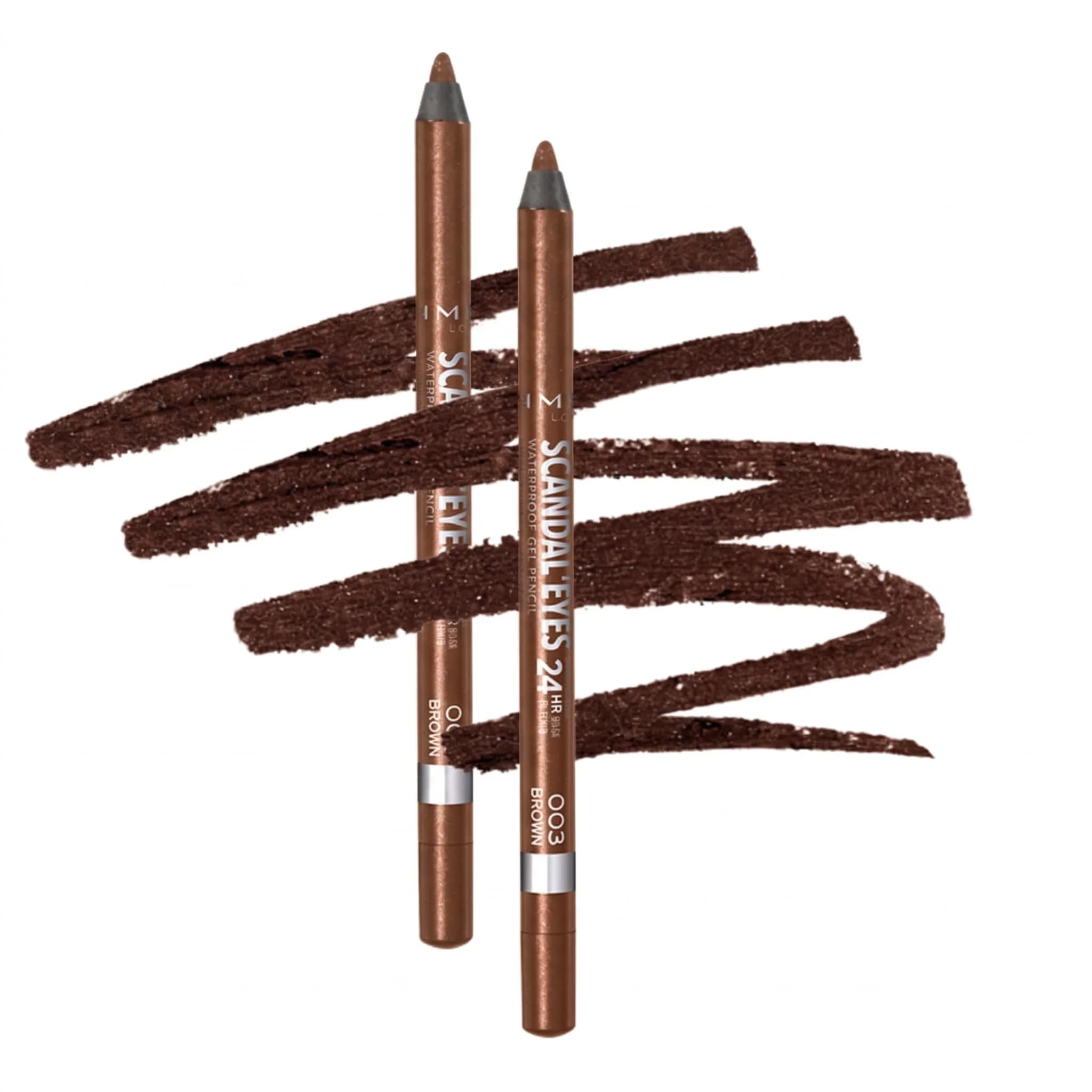 Rimmel Waterproof Gel Pencil Eyeliner 003 Brown | Long-Wearing, Smudge-Proof, Ultra-Smooth - main product image
