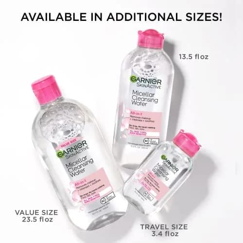 Garnier Micellar Cleansing Water, All-in-1 Makeup Remover & Facial Cleanser, For All Skin Types, 200mL (6.8 Fl Oz) | Dermatologist & Ophthalmologist Tested thumbnail 7