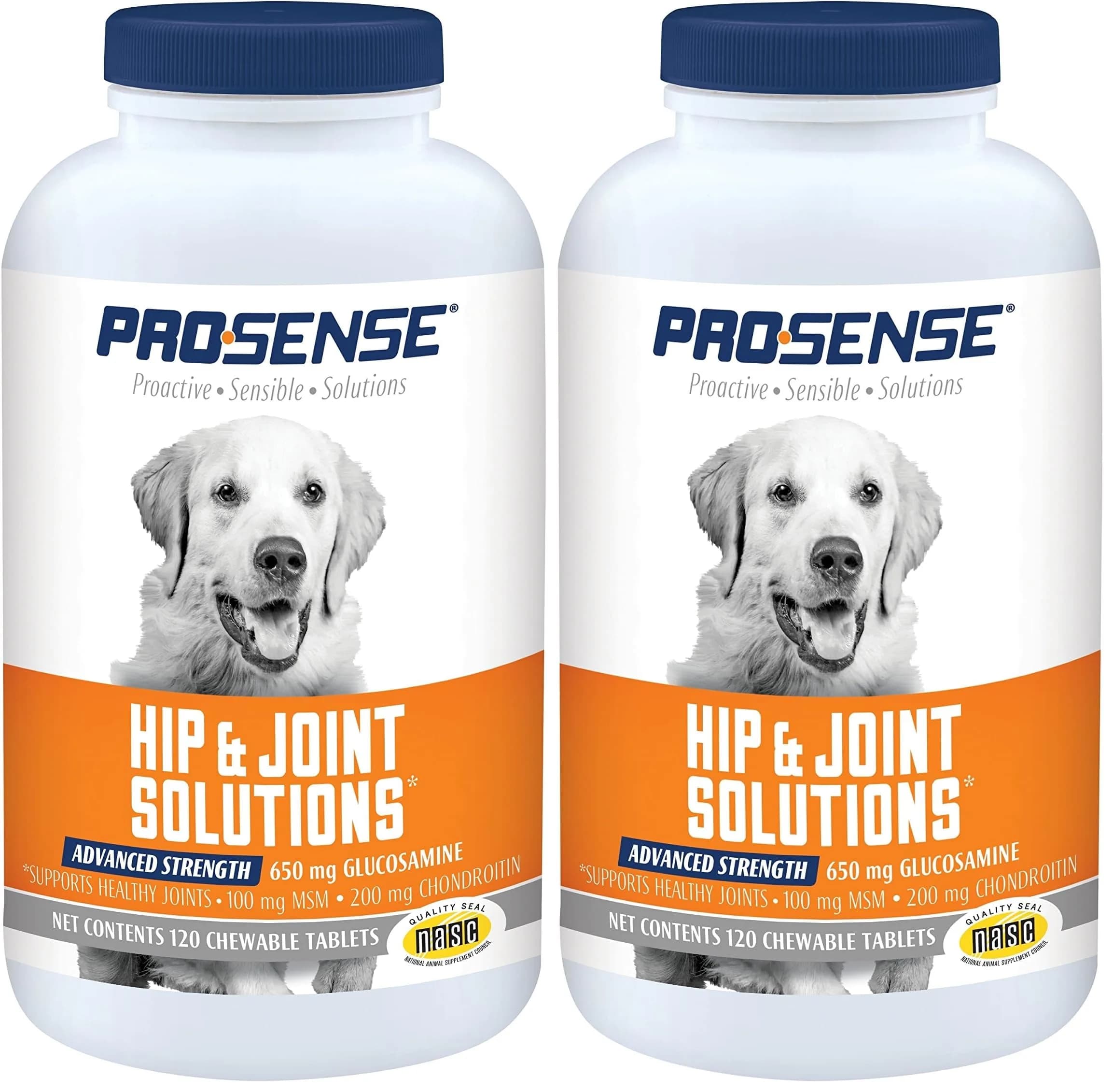ProSense Advanced Strength Glucosamine Chew Tablets for Dogs 240 ct (120 ct Pack of 2) | Supports Joint Function & Cartilage Health — Advanced Strength