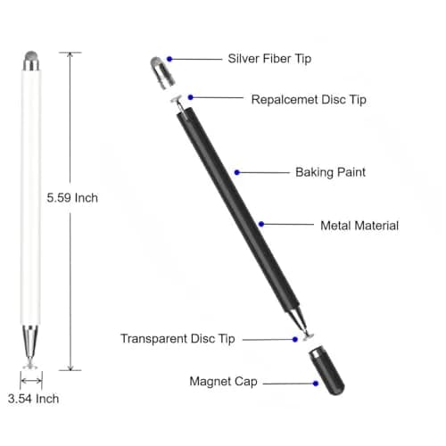 RKItE Stylus Pen for Samsung Galaxy Tab A9+/A8/A7/A7 Lite & iPad All Touch Devices (Rose-Gold) | Precision Disc Tip thumbnail 2