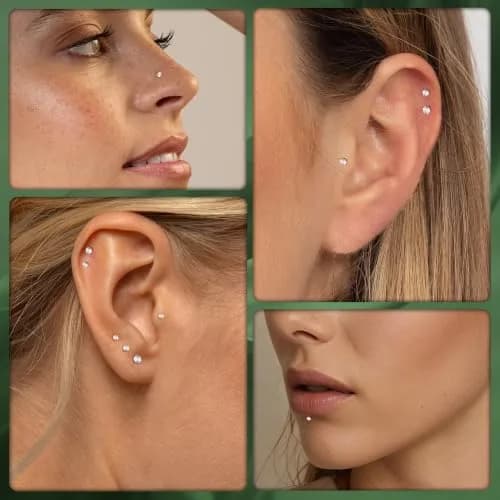 GEMQUEEN G23 Titanium Flat Back Earrings Hypoallergenic 16G | Versatile, Durable & Comfortable thumbnail 3