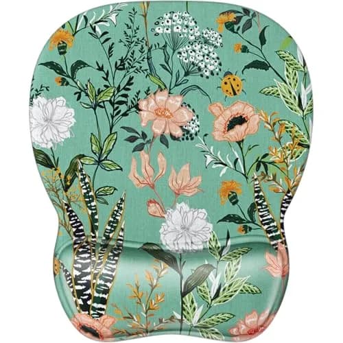 MROCO Ergonomic Mouse Pad Gel Wrist Rest, 9.4 x 8.1 inches, Garden Whispers | Comfortable Support for Daily Use — Garden Whispers