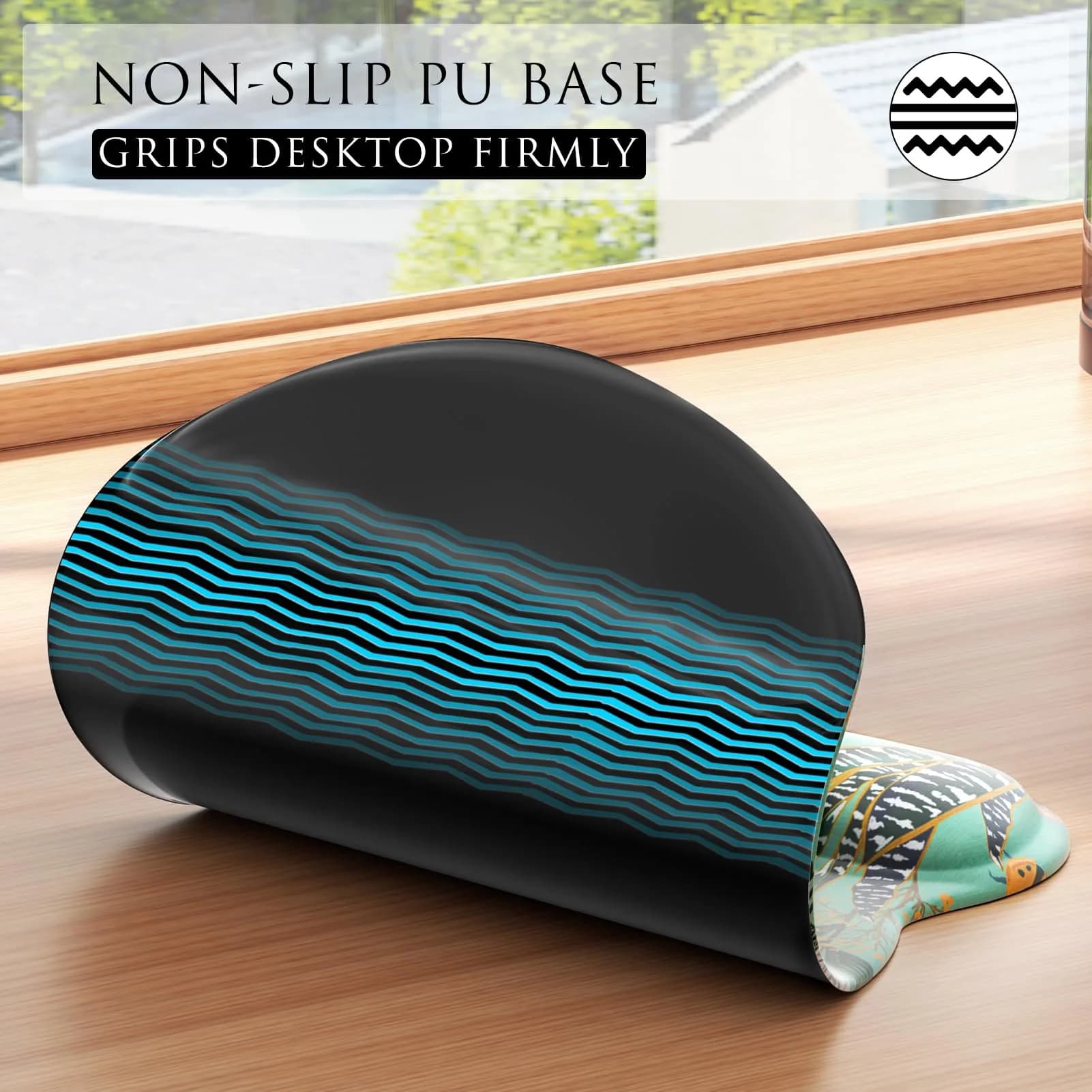 MROCO Ergonomic Mouse Pad Gel Wrist Rest, 9.4 x 8.1 inches, Garden Whispers | Comfortable Support for Daily Use thumbnail 5