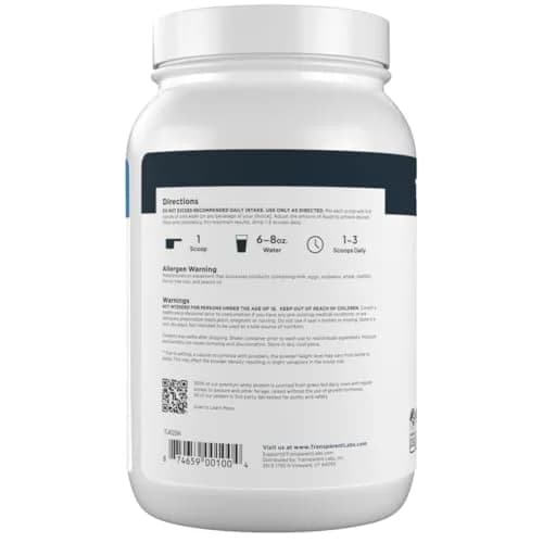 Transparent Labs Grass-Fed Whey Protein Isolate 1.02 kg (2.25 lb) | 28g Protein Per Serving, Blueberry Pancakes Flavor thumbnail 9
