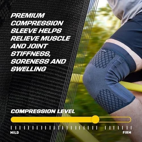 FUTURO Premium Compression Knee Sleeve with Stabilizers, Small 9.5cm (3.7in) | Medical Grade Support thumbnail 3