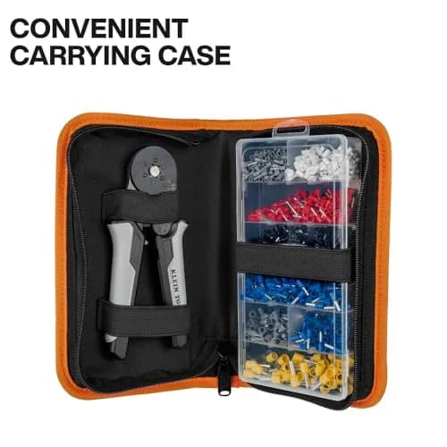 Klein Tools 34061 Ferrule Crimping Tool Set with Hex Crimper | Precision Ratcheting Hand Tool for Electrical Work thumbnail 4