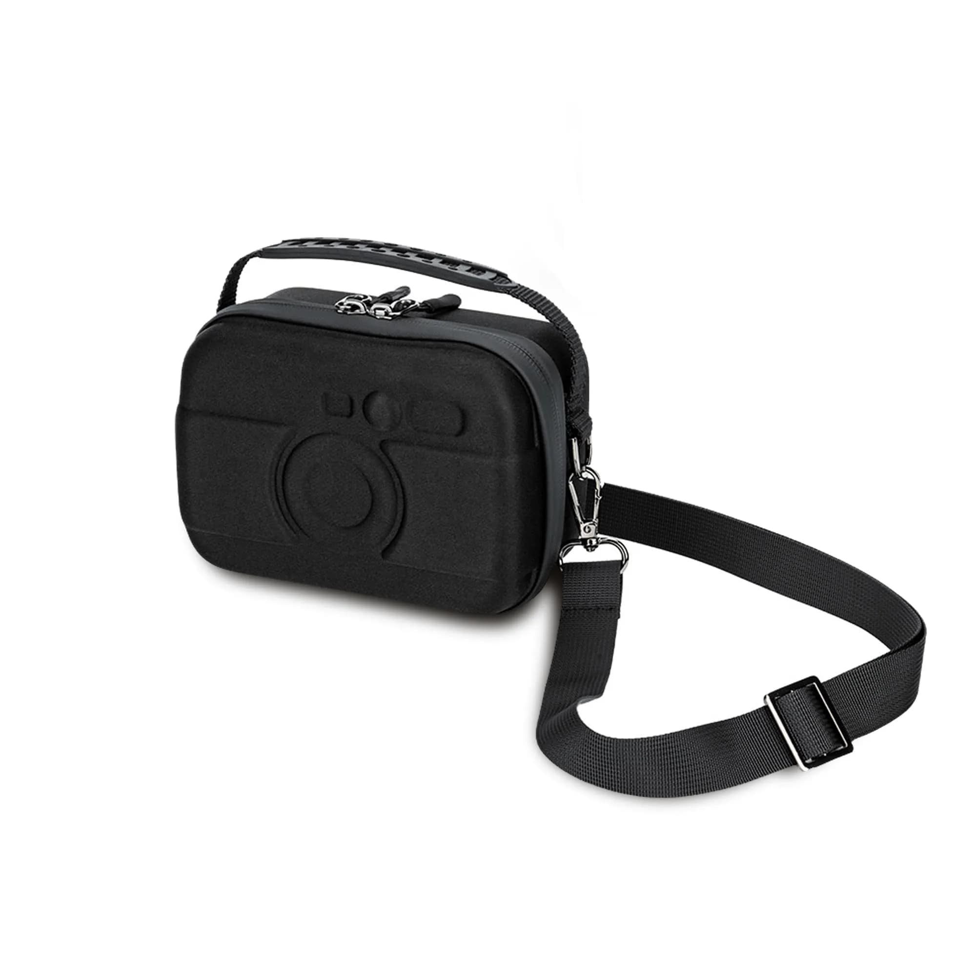 JJC Hard Shell Camera Case for DJI Action 6, GoPro Hero 13/12, Insta360 Cameras — Black, 17.7cm (7in) — With Removable Drivers