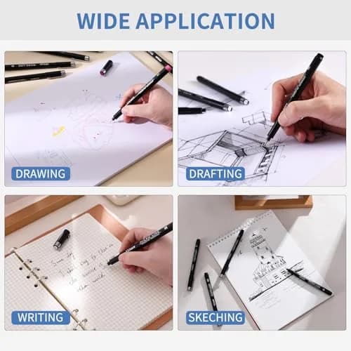 YISAN 18-Pack Colored Drawing Markers & Fineliner Pens | 11 Waterproof Archival Ink Colors & 7 Black Fine Tips thumbnail 4