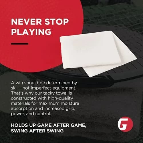 Gamma Tacky Towel for Tennis & Pickleball | Grip Enhancer for Sweaty Hands | Pocket-Sized Control Aid thumbnail 5