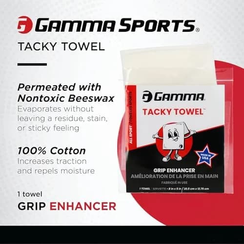 Gamma Tacky Towel for Tennis & Pickleball | Grip Enhancer for Sweaty Hands | Pocket-Sized Control Aid thumbnail 2
