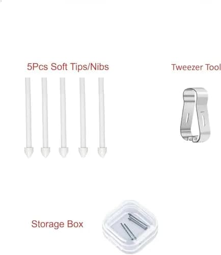 SLQ White 5 PCS Soft Tips for Samsung Galaxy Tab S10 FE/S10 FE+/S10/S10+ Plus/S10 Ultra Stylus S Pen Replacement Nibs (0.7mm Fine Tip, 5-Pack) thumbnail 5