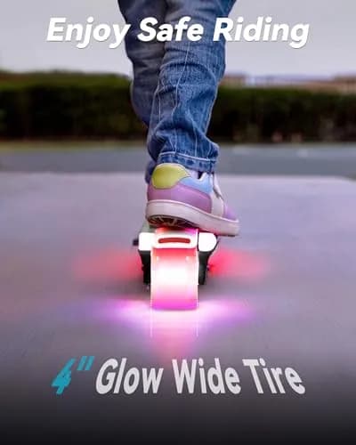 Gyroor KS2 Kids Electric Scooter, 5 MPH, LED Light-Up Wheels, Black | Safe, Adjustable & Light for Kids 6-12 thumbnail 5