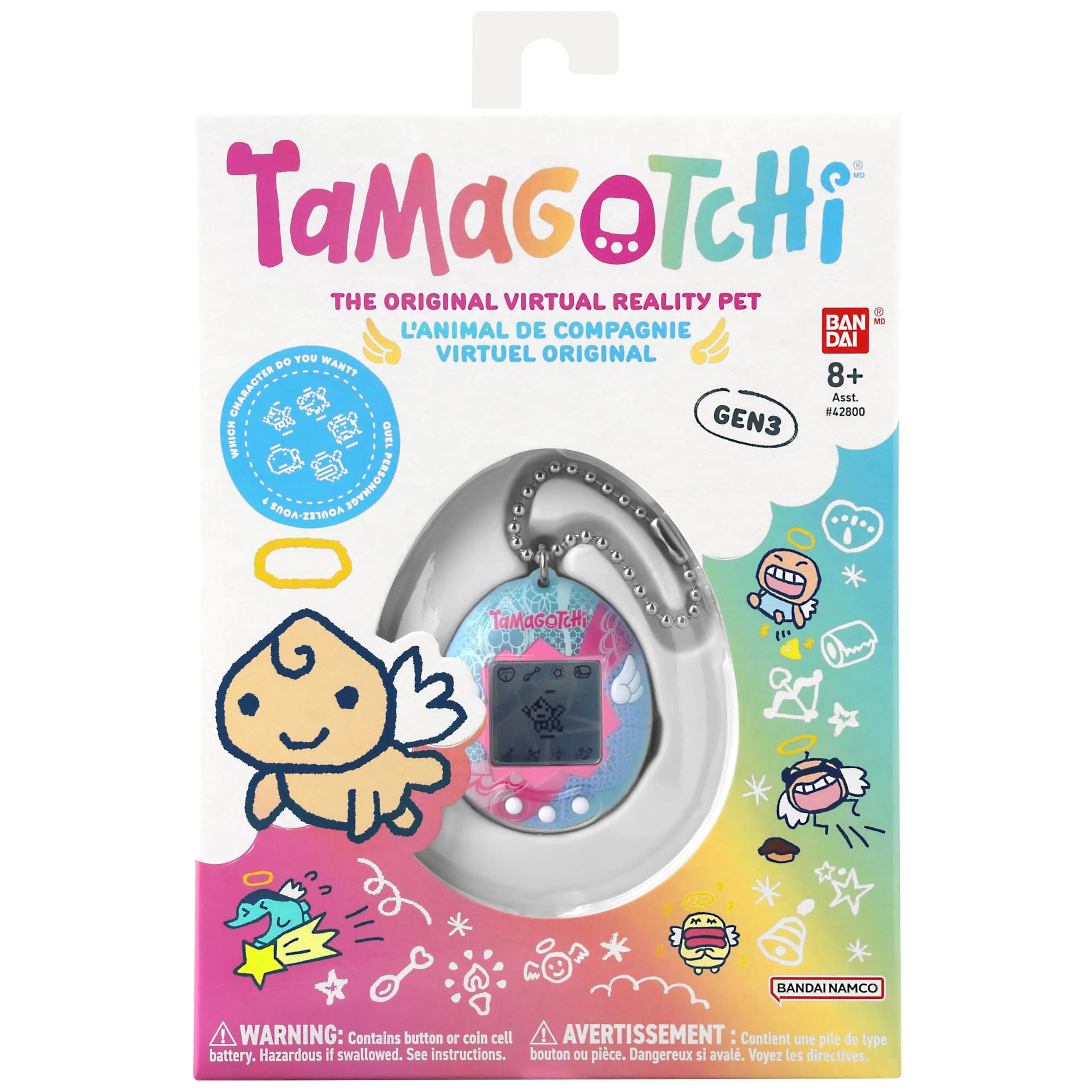 Tamagotchi Original Angel Lace Edition | Nostalgic Virtual Pet for Kids thumbnail 3