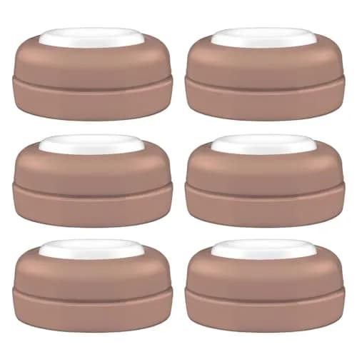Maymom Screw Lids Travel Caps with Rewritable Sealing Disc for Avent Bottles 6 Count (Brown) | Leak-Proof & Travel-Friendly thumbnail 1