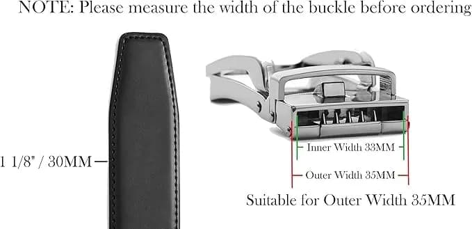 CHAOREN Ratchet Belt Replacement Strap 1 1/4" | Adjustable Leather Belt for Men thumbnail 7