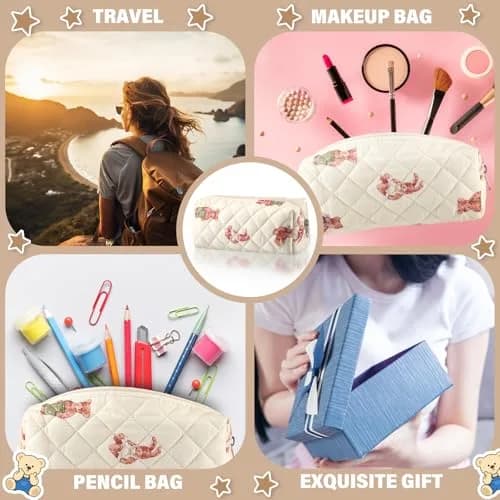 Sherr Cosmetic Case Beige | Lightweight & Travel Friendly thumbnail 5