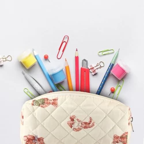 Sherr Cosmetic Case Beige | Lightweight & Travel Friendly thumbnail 6