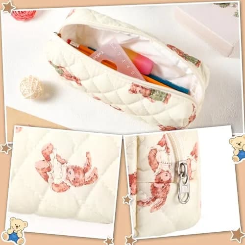 Sherr Cosmetic Case Beige | Lightweight & Travel Friendly thumbnail 4