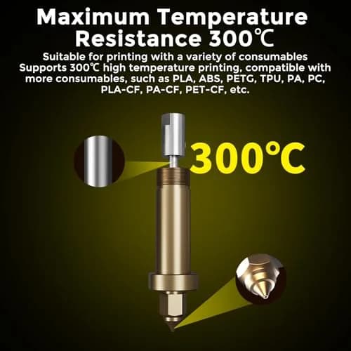 Comgrow Official Ender 5 Max Hotend Kit | Ceramic Heating Block, 300°C High Temp, 700mm/s High Flow thumbnail 7