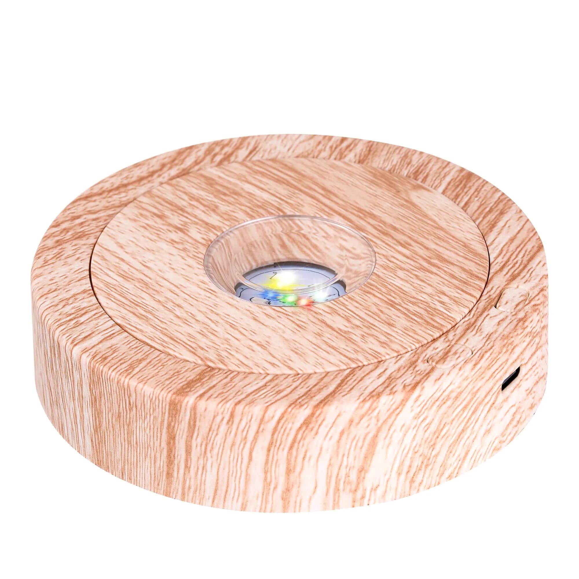 EUSTUMA Rotating LED Display Base Colorful Light Crystal Stand | Suitable for Glass Art & Holiday Decor