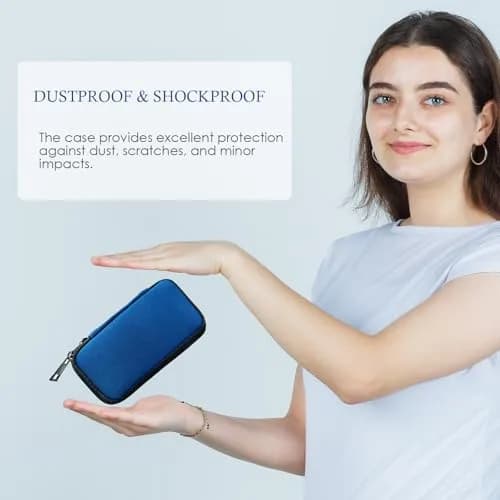 JBOS USB Flash Drive Case with 10 USB Drive Slots and 10 Memory Card Slots Storage Organizer Case Holder | Blue Neoprene thumbnail 5