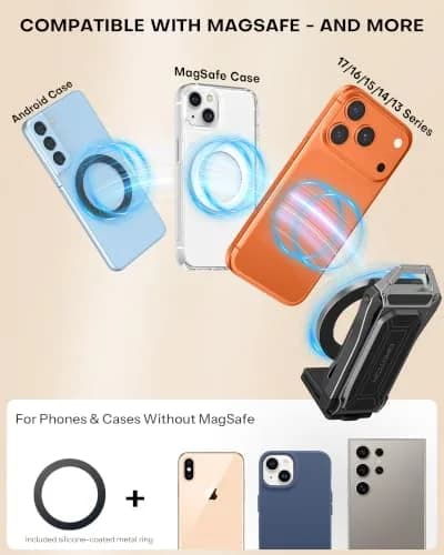 OMOTON TP02 Magnetic Phone Tripod for MagSafe, 360° Pivot, Clamp & Stand | Compact & Versatile thumbnail 8