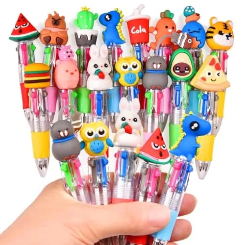 BIMORITA 15Pcs Mini Multicolor 4-in-1 Ballpoint Pens | Smooth Ink Flow, Acid-Free Paper thumbnail 1