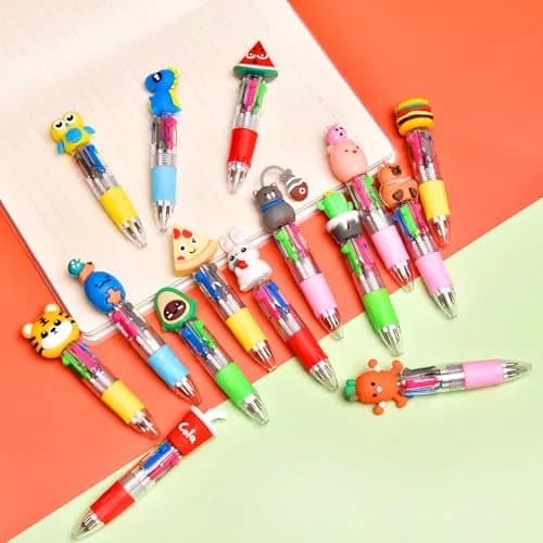 BIMORITA 15Pcs Mini Multicolor 4-in-1 Ballpoint Pens | Smooth Ink Flow, Acid-Free Paper thumbnail 4