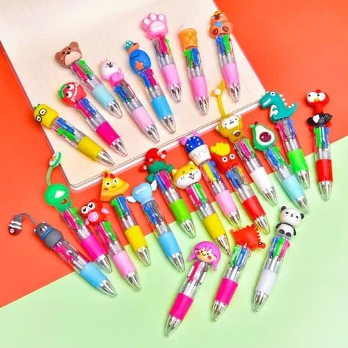 BIMORITA 15Pcs Mini Multicolor 4-in-1 Ballpoint Pens | Smooth Ink Flow, Acid-Free Paper thumbnail 6