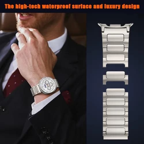 KOREDA Metal Band for Samsung Galaxy Watch 8 Classic 46mm/Galaxy Watch 8 40mm 44mm | Solid Stainless Steel Business Strap thumbnail 6