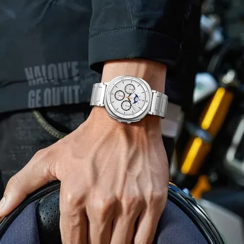 KOREDA Metal Band for Samsung Galaxy Watch 8 Classic 46mm & Galaxy Watch 8 40mm/44mm, Silver Stainless Steel (160mm-230mm Wrist) thumbnail 5