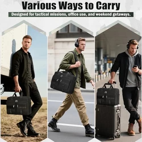 RAINSMORE Tactical Laptop Bag 15.6 Inch Waterproof Military Shoulder Messenger Bag for Men | Large Capacity, Durable & Stylish thumbnail 6