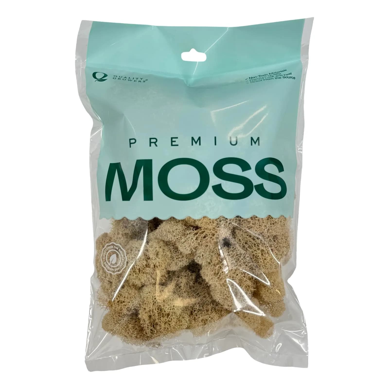 Quality Growers Reindeer Moss Bulk | Preserved Moss for Crafts & Decor, 12 sq. ft — Natural