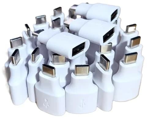 LEOM USB-C to USB-A Adapter for Google Pixel 2-Pack (White) | Connects USB-A Devices to USB-C Ports thumbnail 1