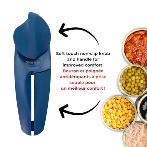 Starfrit MightiCan Can Opener, Safe Smooth-Cut, Comfort Grip, Blue | Hygienic, Ergonomic, Durable thumbnail 4