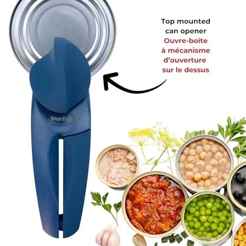 Starfrit MightiCan Can Opener, Safe Smooth-Cut, Comfort Grip, Blue | Hygienic, Ergonomic, Durable thumbnail 7