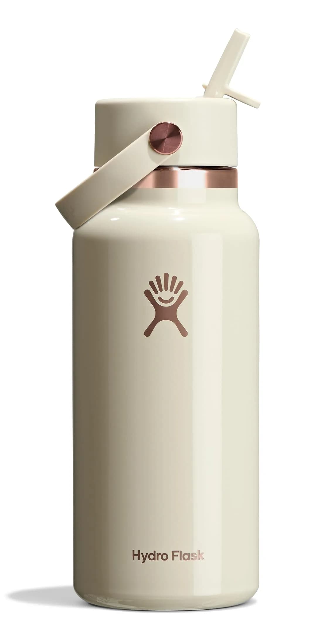 Hydro Flask Water Bottle - Insulated Stainless Steel - Wide Mouth, 32 Oz, Leakproof, Refillable, Linen Rose Gold - main product image